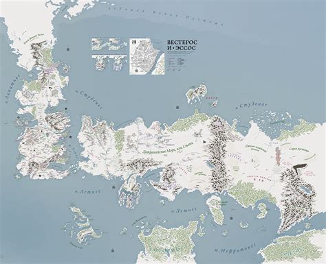 Map of Westeros and Essos